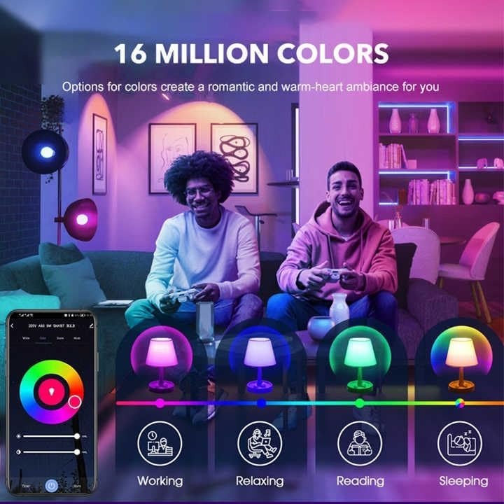 Smart LED Light Bulb 10W E27 – WiFi RGB Dimmable Tuya, Alexa & Google Home Smart LED Light Bulb 10W E27 – WiFi RGB Dimmable Tuya, Alexa & Google Home